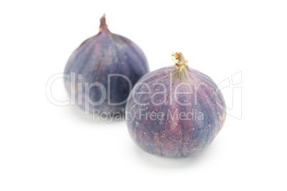 big juicy figs isolated on white