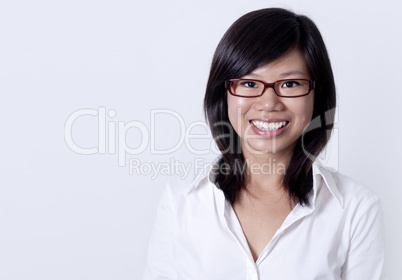 Asian college student portrait.