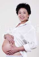 Modern Asian Pregnancy woman.