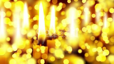 candles with shallow depth close