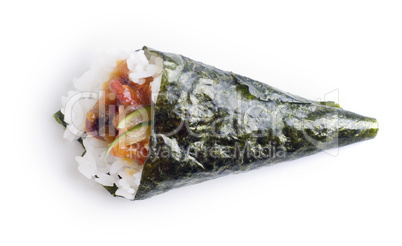 Hand roll temaki sushi