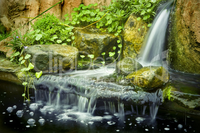 Japanese garden waterfalls