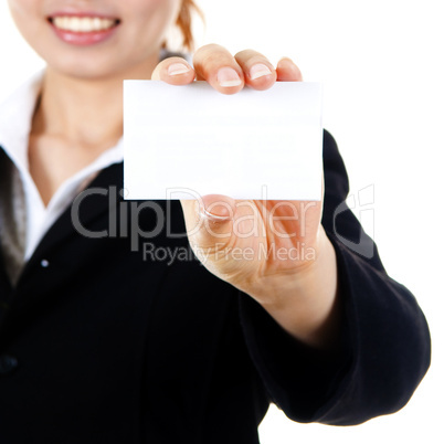 Blank business card.