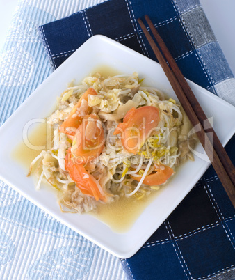 Bean sprouts - vegetarian food.