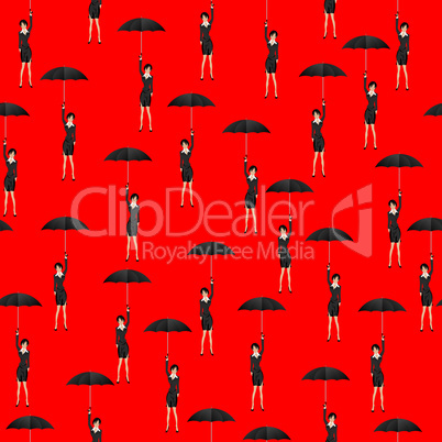 Business girl background pattern