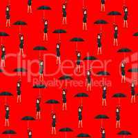 Business girl background pattern