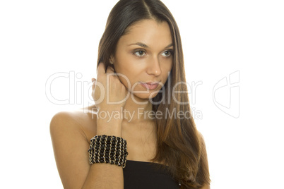 Beautiful woman with a bracelet
