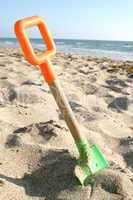 Beach Shovel on sand