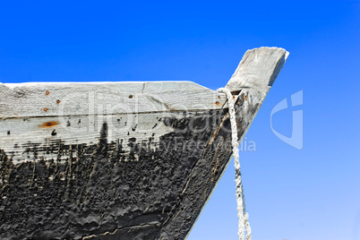 Prow of the wooden boat