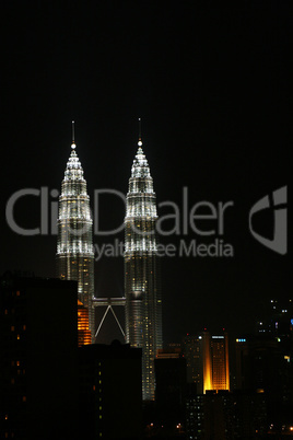 Night shot of Petronas