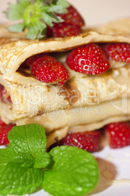 Strawberry crepe.