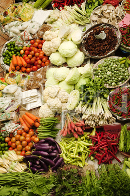 Asian fresh vegetables market