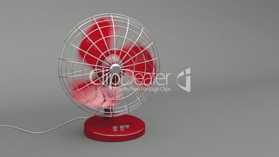Red electric fan