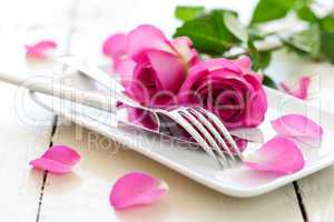 romantisches Essen / romantic table setting