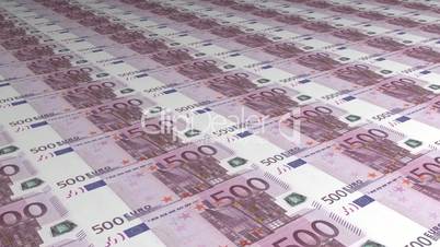 Diagonal Background Multiple 500 Euro Bills