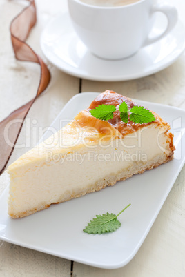 Käsetorte / fresh piece of cheesecake
