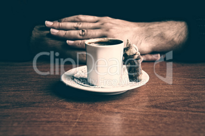 Hands with Turkish Coffee Dramatic Color