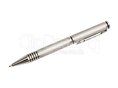 silver metal ballpoint pen