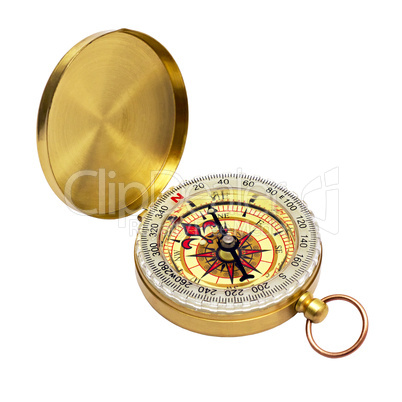 compass in a brass case