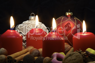 Adventskranz - 4. Advent - Weihnachtdekoration - Christmas wreath - 4 Advent - Christmas Decoration