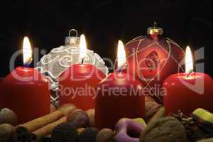 Adventskranz - 4. Advent - Weihnachtdekoration - Christmas wreath - 4 Advent - Christmas Decoration