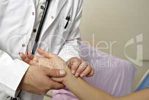 Blood pressure doctor and patient diagnosis