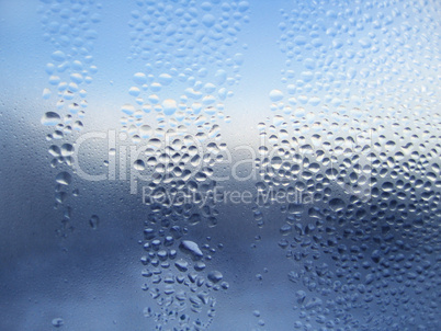 Water drops on glass