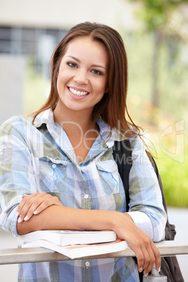 Portrait young woman outdoors