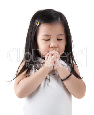 Praying girl