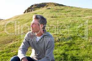 Man in countryside