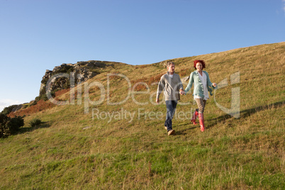 Couple in countryside