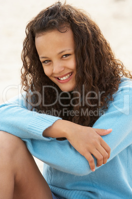 Portrait teenage girl outdoors