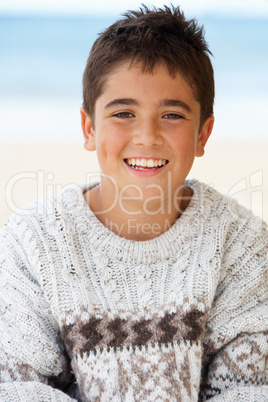 Portrait teenage boy outdoors
