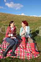 Women on country picnic