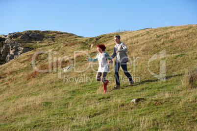 Couple in countryside