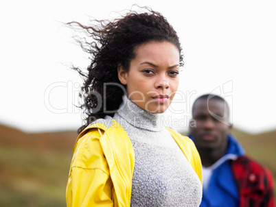 Young couple in the country