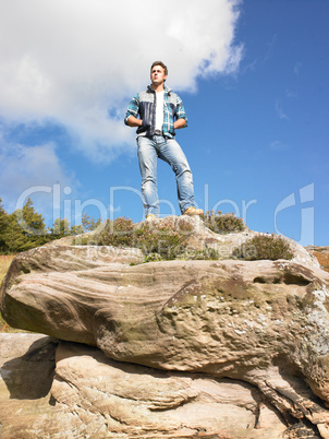 Young man in the country