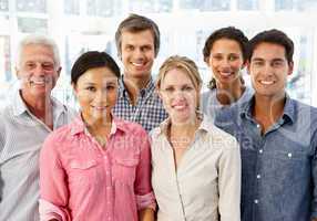 Mixed group business people in office