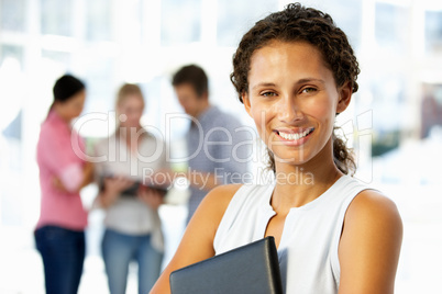 Young businesswoman in office