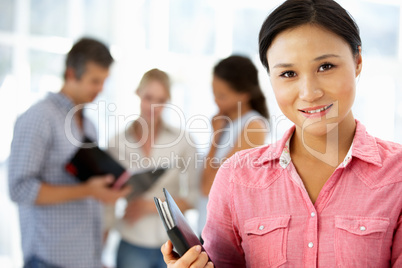 Young businesswoman in office