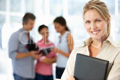 Businesswoman in office