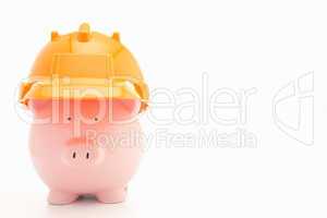 Piggybank with hard hat