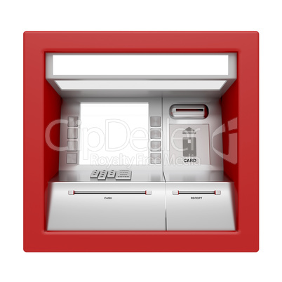 ATM machine isolated on white
