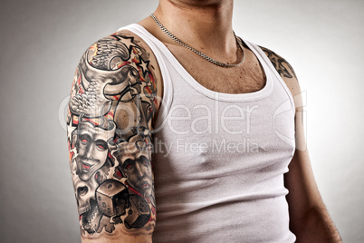 man with tattoos