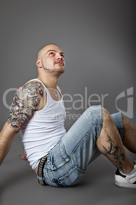 man with tattoos