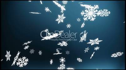 Loopable blue winter background