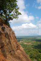 The view from Sigiriya (Lion's rock) is an ancient rock fortress