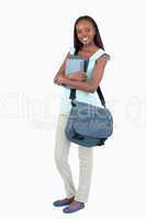 Female student about to attend class