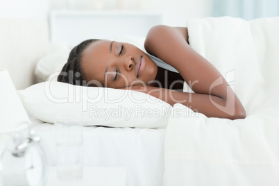 Serene woman sleeping