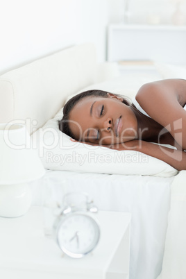 Portrait of a young woman sleeping